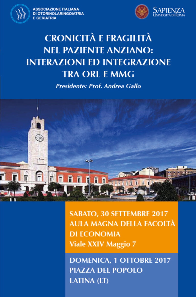 Convegno sulla Cronicità e Fragilità nel paziente anziano: interazioni ed integrazione tra ORL e MMG